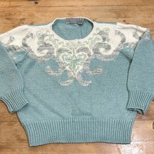 Vintage Mohair Beaded & Embellished Sweater Med Petite